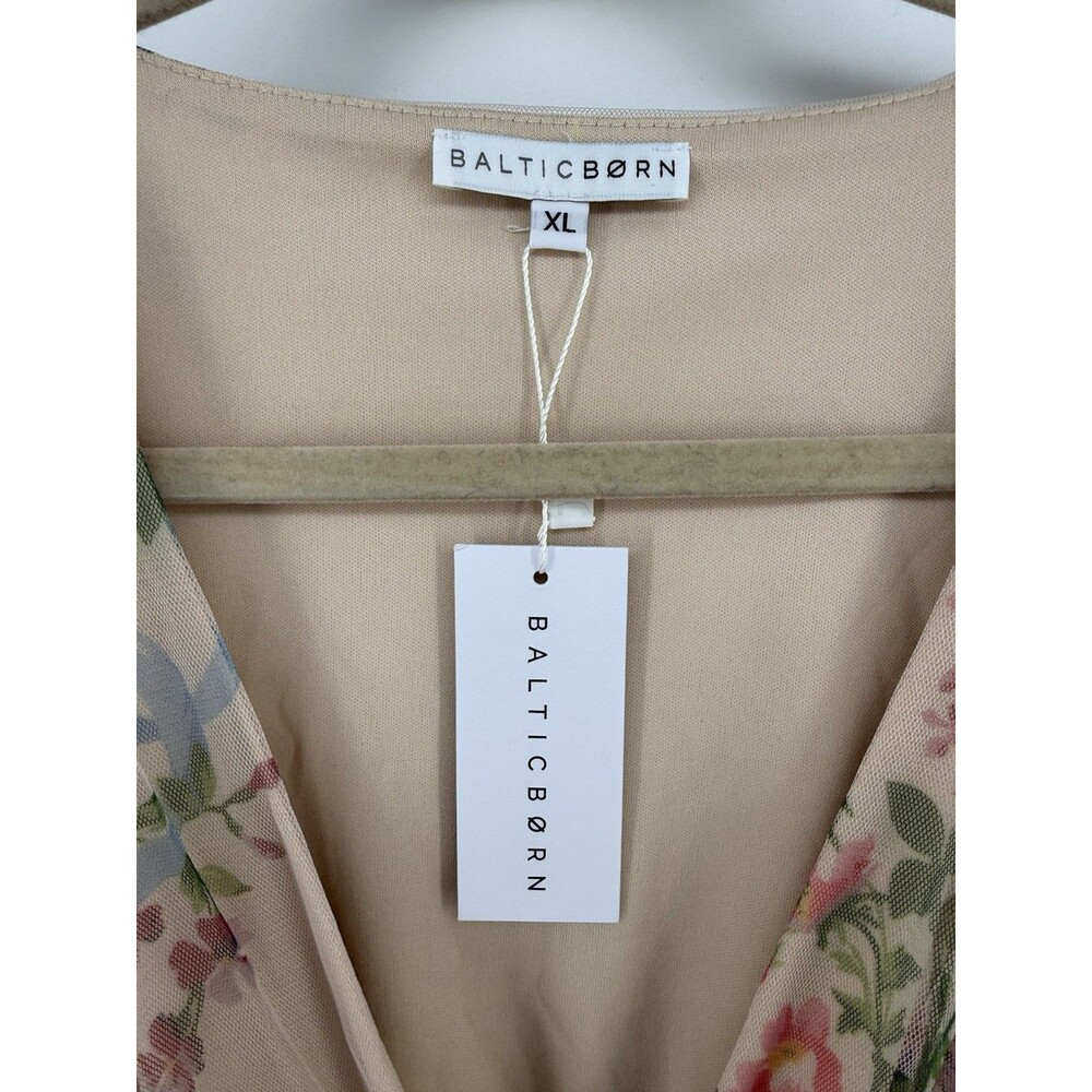 NWT Baltic Born Women's XL Romantic Floral Layla Tulle Maxi Dress Long Sleeve - Picture 5 of 16